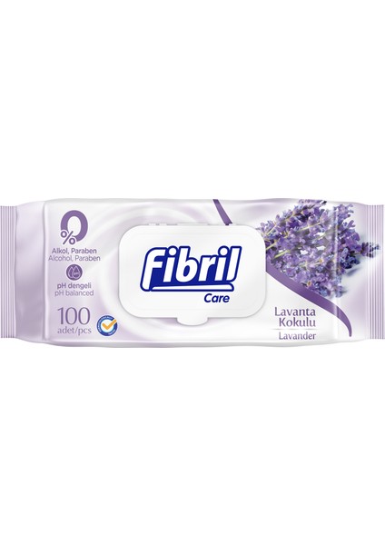 Care Lavanta Kokulu Islak Mendil 100 Yaprak 12'li Paket