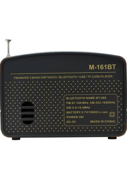 Bluetoothlu M-161BT Dekoratif ve Nostaljik Radyo(Fm/usb/sd) M161BT