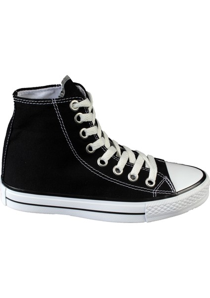 Yazkış Kadın Siyah Bilekten Uzun Keten Spor Ayakkabı fiyatları