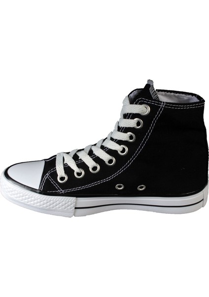 Yazkış Kadın Siyah Bilekten Uzun Keten Spor Ayakkabı modelleri