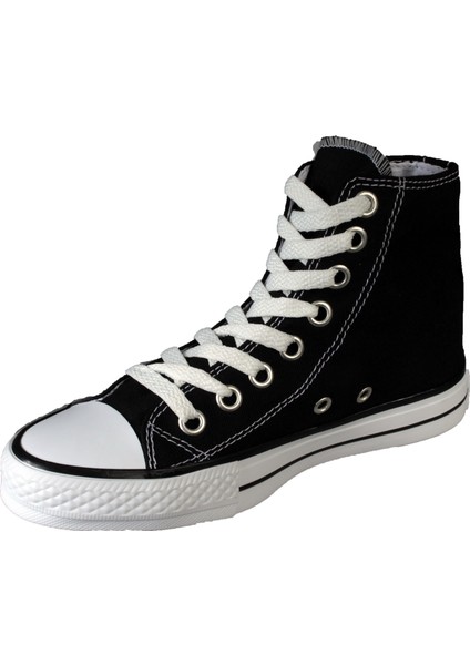 Yazkış Kadın Siyah Bilekten Uzun Keten Spor Ayakkabı indirimleri