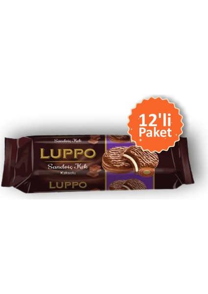 Luppo Kakaolu Sandviç Kek 182 gr 12'li