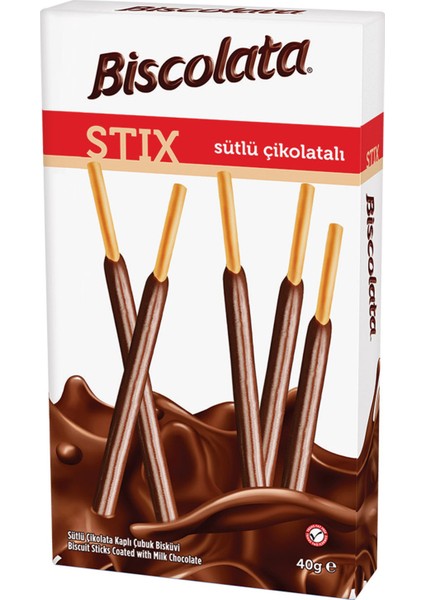 Biscolata Stix Sütlü 40 gr 16'lı