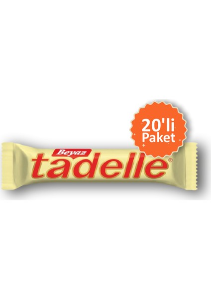 Beyaz Çikolata Bar 30 gr 20 Adet