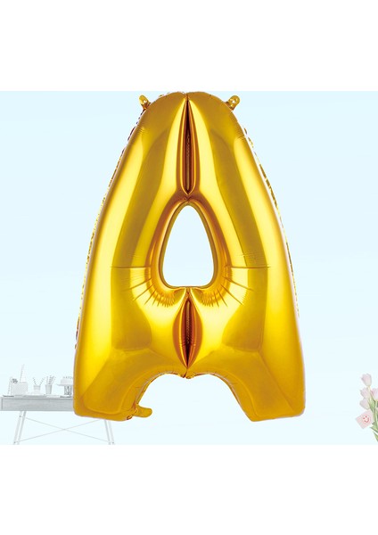 A Harf Folyo Balon, 100 cm - Altın