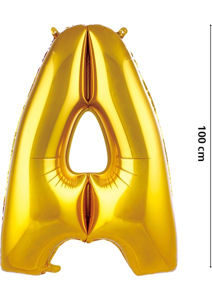 A Harf Folyo Balon, 100 cm - Altın