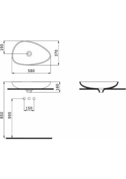 Bocchi Etna Çanak Lavabo Mat Yeşil 58 cm 1114-027-0125