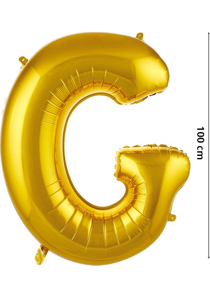 G Harf Folyo Balon, 100 cm - Altın