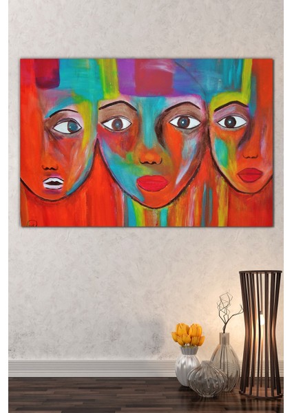 Şaşkın Yüzler Dekoratif Kanvas Tablo, Kafe ve Bürolara Uygun fiyatları