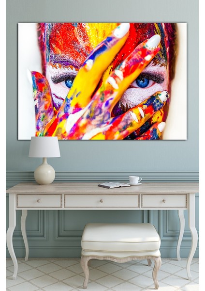 Boyalı Yüz, Dekoratif Kanvas Tablo, Kafe ve Bürolara Uygun fiyatları