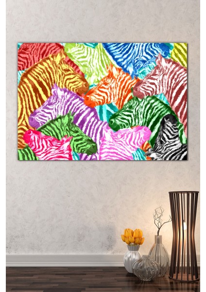 Zebralar Temalı Çalışma, Dekoratif Kanvas Tablo fiyatları