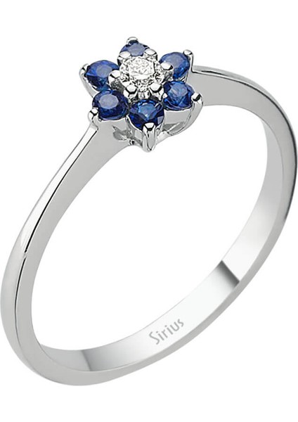 Safir ve Pırlanta Taşlı Papatya Yüzük 0417R0139 fiyatları