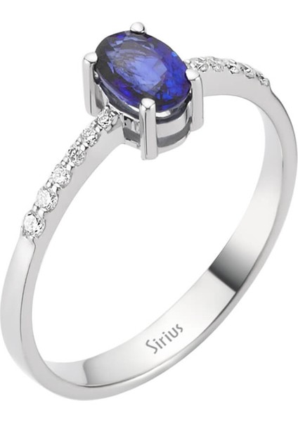Pırlanta ve Oval Safir Taşlı Yüzük 0417R0156 fiyatları
