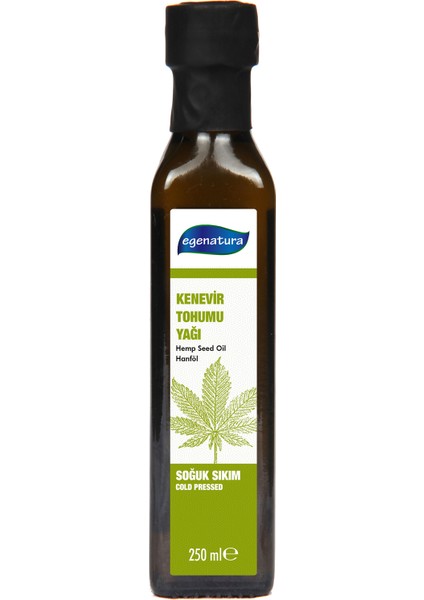 Kenevir Tohumu Yağı Soğuk Sıkım Cam Şişe 250 ml
