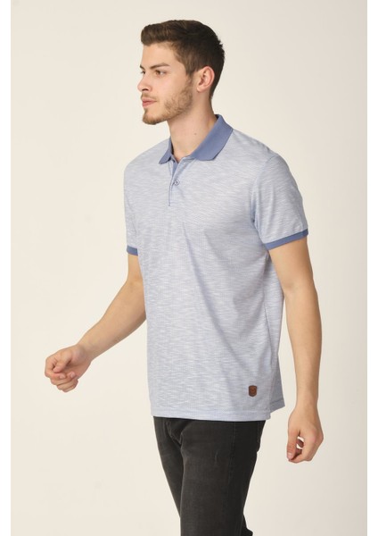Alexandergardı Jakarlı Polo Yaka T-Shirt (E21-8101)