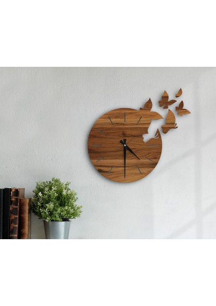 Gift Dekoratif 45CM Ahşap Duvar Saati-54