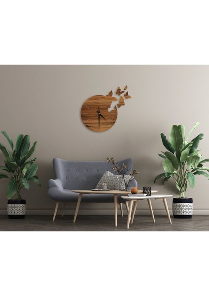 Gift Dekoratif 45CM Ahşap Duvar Saati-54