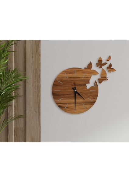 Gift Dekoratif 45CM Ahşap Duvar Saati-54