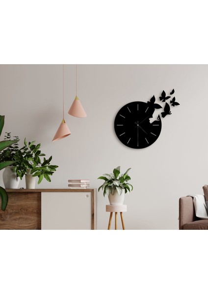 Gift Dekoratif 45CM Ahşap Duvar Saati-55
