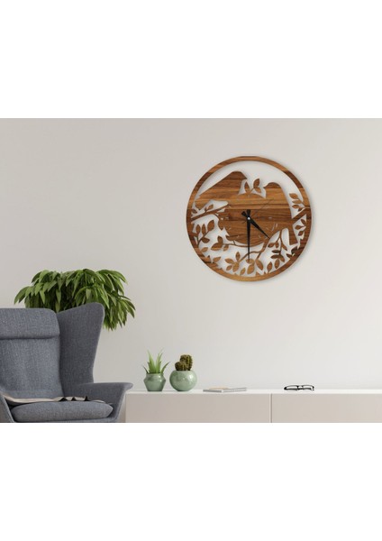 Gift Dekoratif 45CM Ahşap Duvar Saati-50