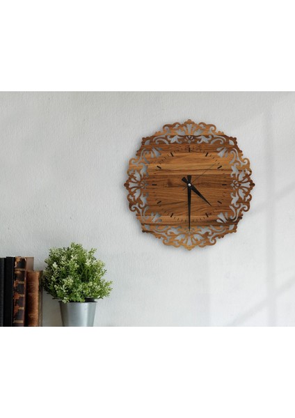 Gift Dekoratif 45CM Ahşap Duvar Saati-40