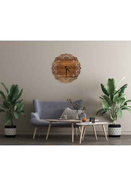 Gift Dekoratif 45CM Ahşap Duvar Saati-40