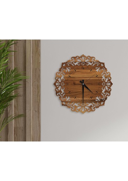 Gift Dekoratif 45CM Ahşap Duvar Saati-40