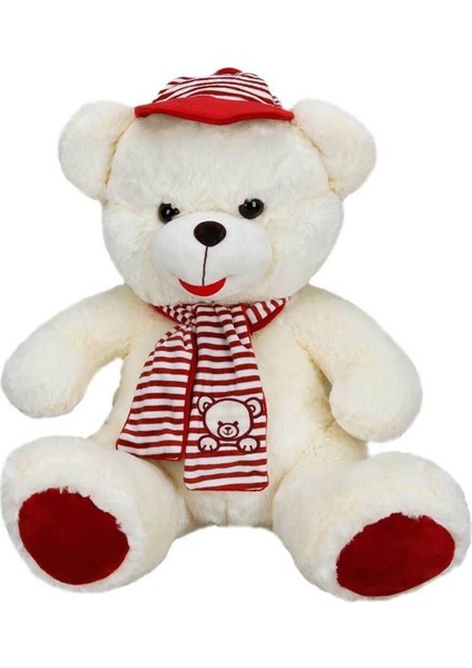 Şapkalı Atkılı Peluş Ayı 50 cm