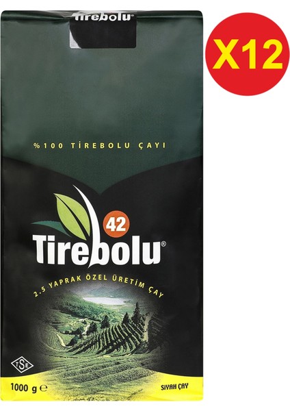 42 Özel Üretim Siyah Çay 1000 gr x 12