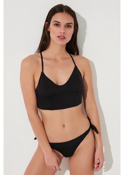 Siyah Rennes Tee Bikini Üstü