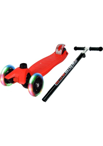 Can Oyuncak Shinaro MAXI Twister 3 Led Işıklı 3 Tekerli Yükseklik Ayarlı Scooter - KIRMIZI