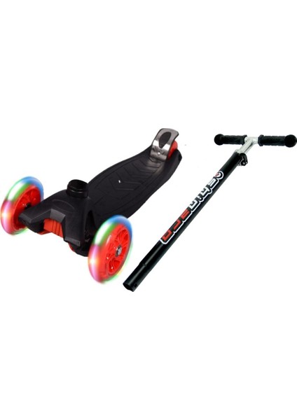 Can Oyuncak Shinaro MAXI Twister 3 Led Işıklı 3 Tekerli Yükseklik Ayarlı Scooter - SİYAH
