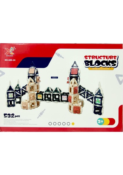 Structure Blocks 3D Puzzle Yapı ve Tasarım Blokları 532 Parça