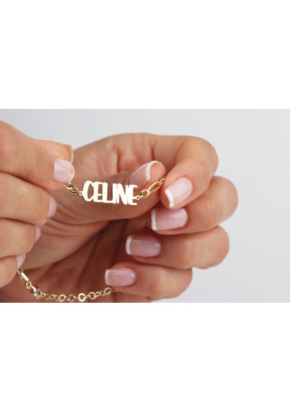 Kişiye Özel Isimli Figaro Gümüş Bileklik fiyatları