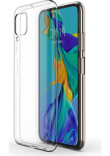 Huawei P40 Lite Kılıf Şeffaf Silikon Lüx - Şeffaf