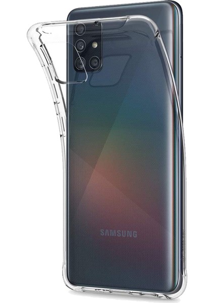 Samsung Galaxy A51 Kılıf Şeffaf Silikon Lüx