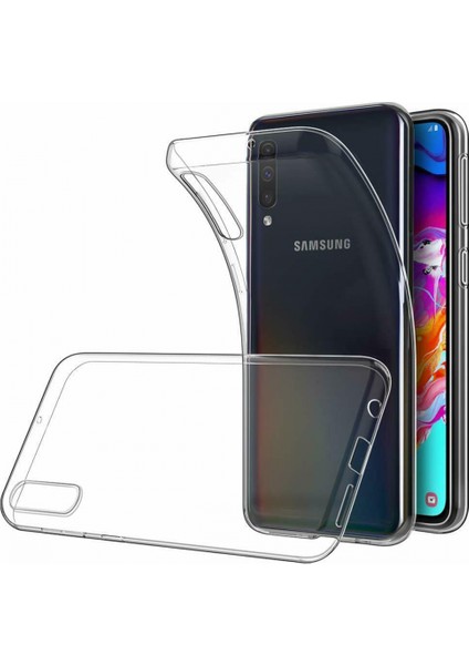 Samsung Galaxy A70 Kılıf Şeffaf Silikon Lüx