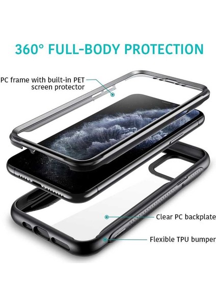 iPhone 11 Pro Kılıf Hybrid Armor Bk