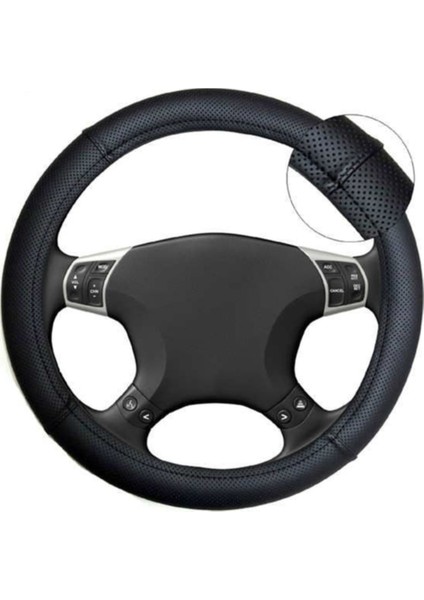 Direksiyon Kılıfı - Kutulu Noktalı - Siyah (37 - 38 Cm) CS-CB015S