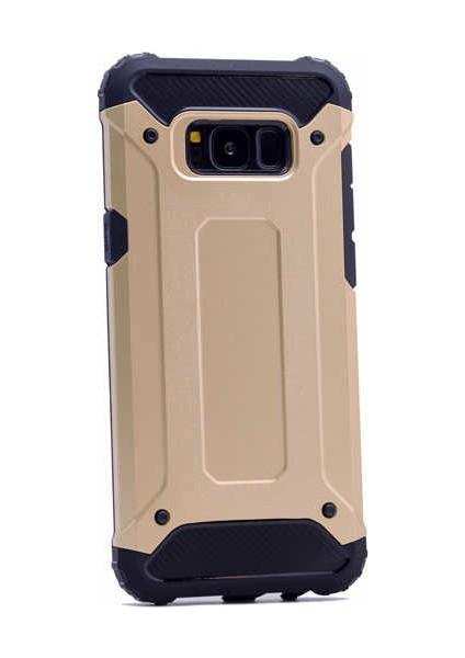 - Samsung Galaxy S8 - Kılıf Çift Katman Zırh Tank Crash Military Kapak - Gold - T2501