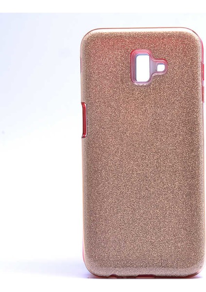 - Samsung Galaxy J6 Plus - Kılıf Simli Koruyucu Shining Silikon - Gold - T6332