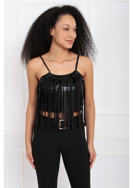 Önü Püsküllü Askılı Çelik Kumaş Atlet | ATLT33145