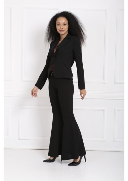 5 Cm.kumaş Kaplama Kemerli Diz Altı Volanlı Pike Pantolon | PNT32971 fırsatları