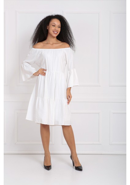 Uzun Kol Madonna Yaka Elbise | ELB32691 fiyatları