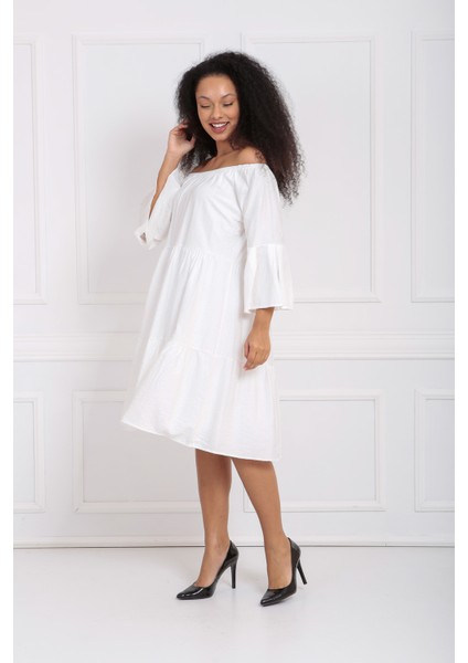 Uzun Kol Madonna Yaka Elbise | ELB32691 fırsatları