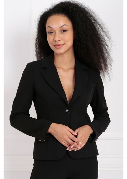 Blazzer Scuba Ceket | CKT33437 Siyah