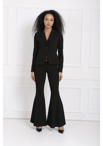 Blazzer Scuba Ceket | CKT33437 Siyah fırsatları