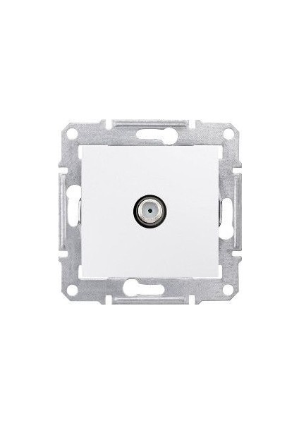 Schneider Elektrik Sedna Beyaz Sat Prizi Geçişli (Çerçevesiz)