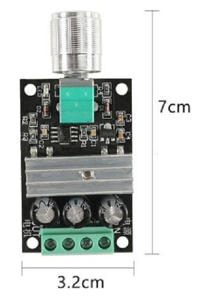 Emay Center  Dc 6V-28V 3A 80W Pwm Motor Hız Kontrol Ayarlanabilir Hız Regülatörü Devresi