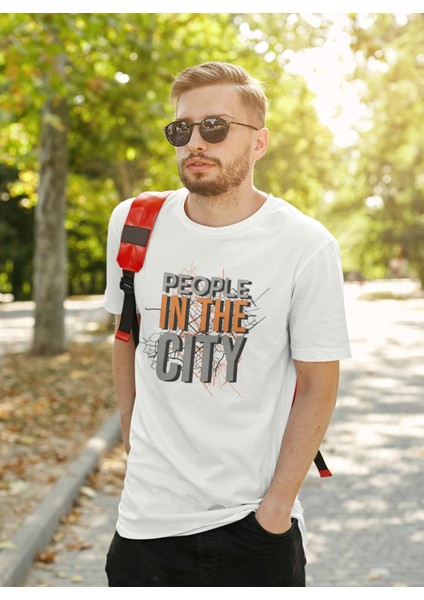 Unisex Beyaz Ön Dijital Baskılı T-Shirt